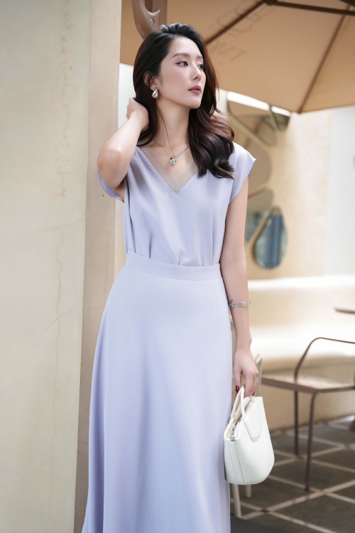 Sixdo Light Purple Woven Blouse